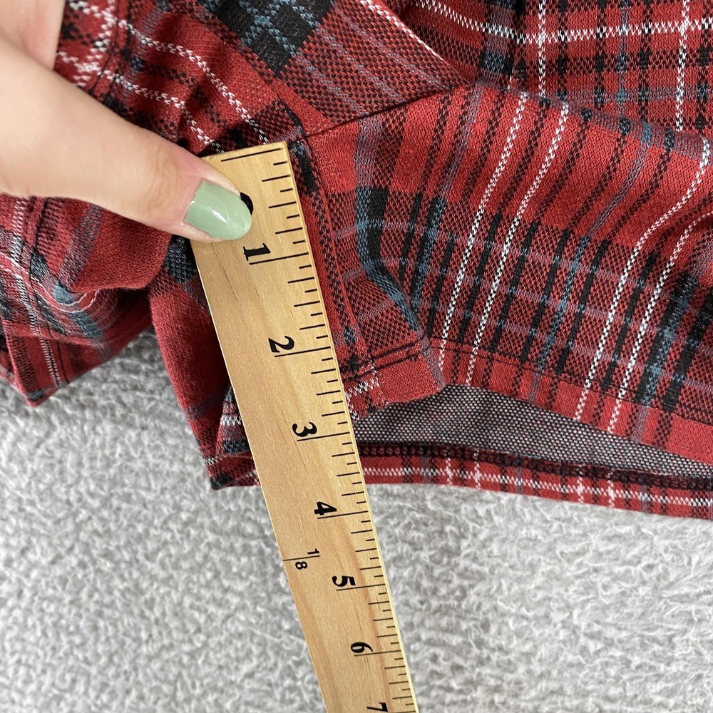 Hollister Skort Womens‎ Small Ultra High Rise Red Plaid Wrap Academia Shorts - Picture 11 of 16